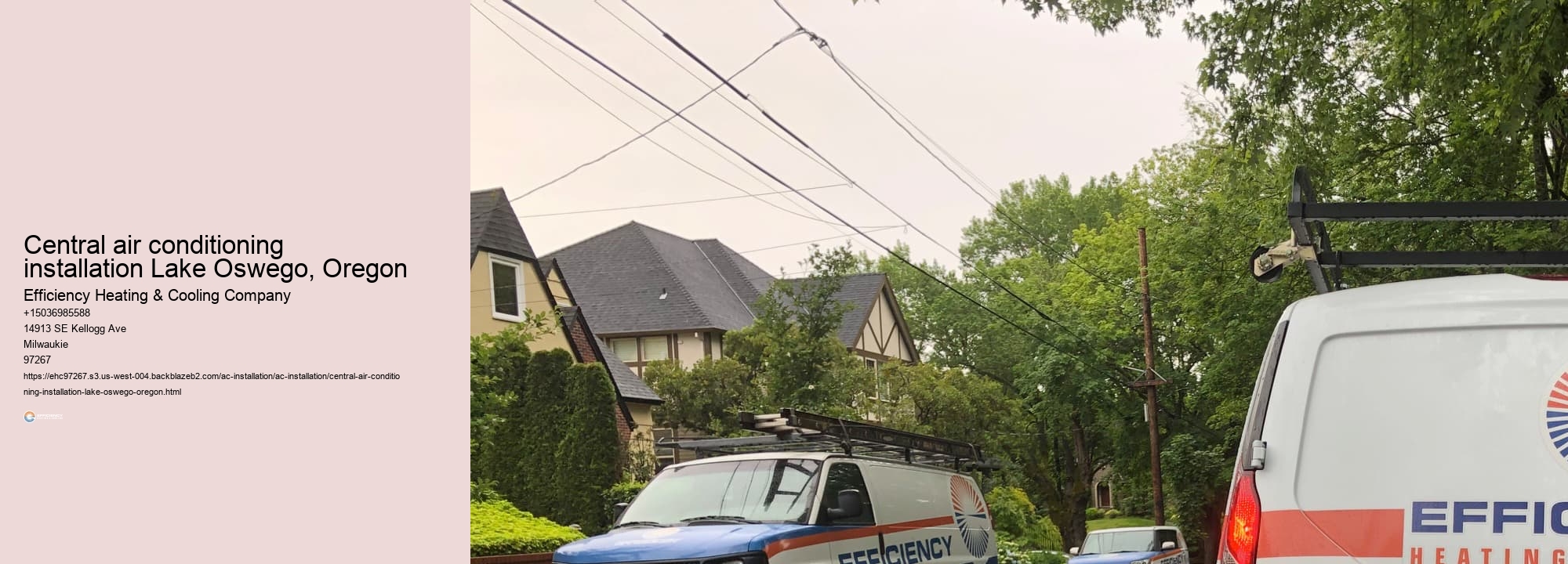 Central air conditioning installation Lake Oswego, Oregon