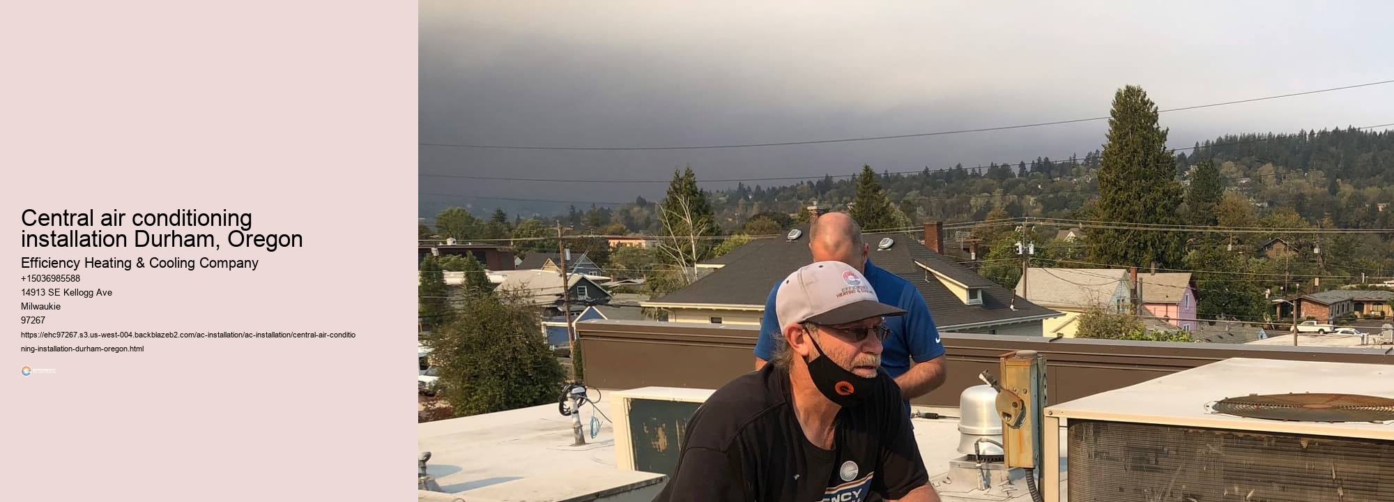 Central air conditioning installation Durham, Oregon