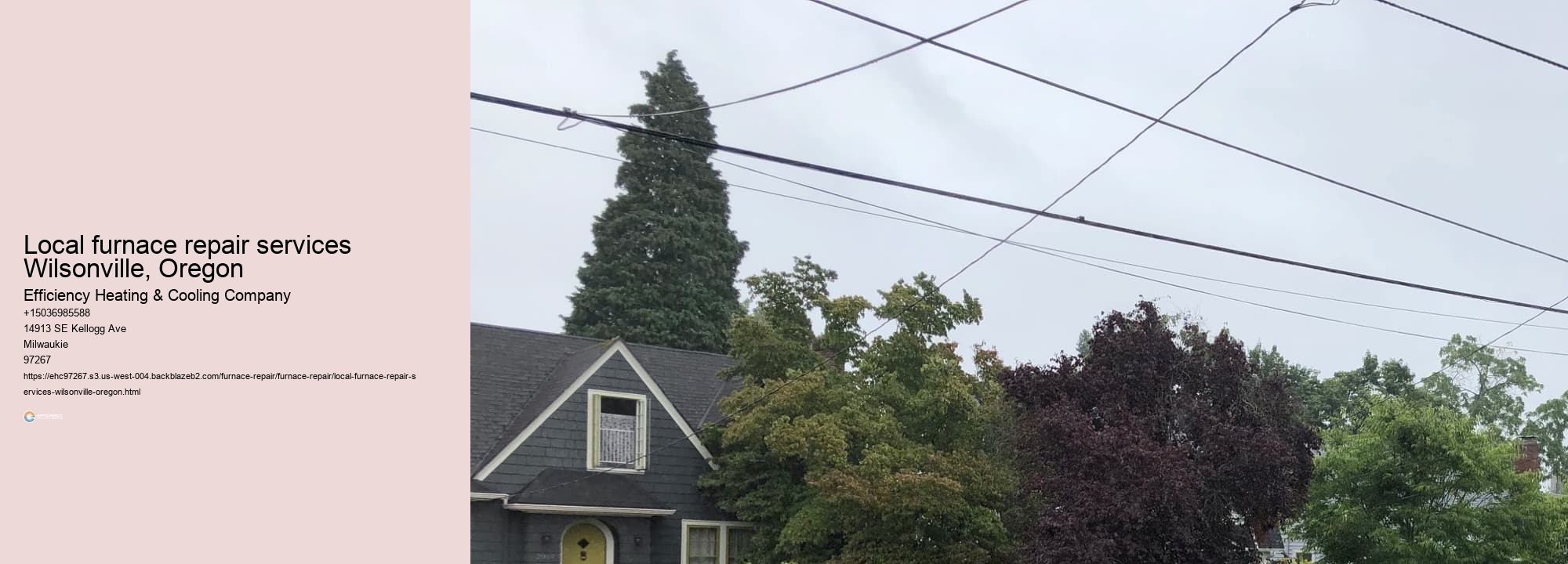 Local furnace repair services Wilsonville, Oregon